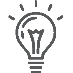 light bulb grey icon