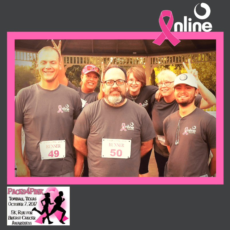 Inline employees participate in Paces4 Pink Tomball charity event for breast cancer awareness