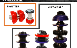 Pigmitter Transmitter Body Pig and MultiCast Urethane Shaft Pig